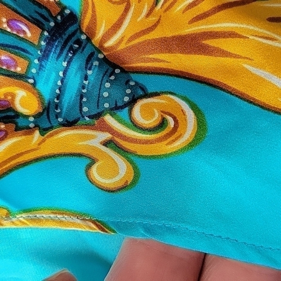 Sarah Spencer Vintage 90s Silk Turquoise Slip Dress Y2K - Picture 7 of 17